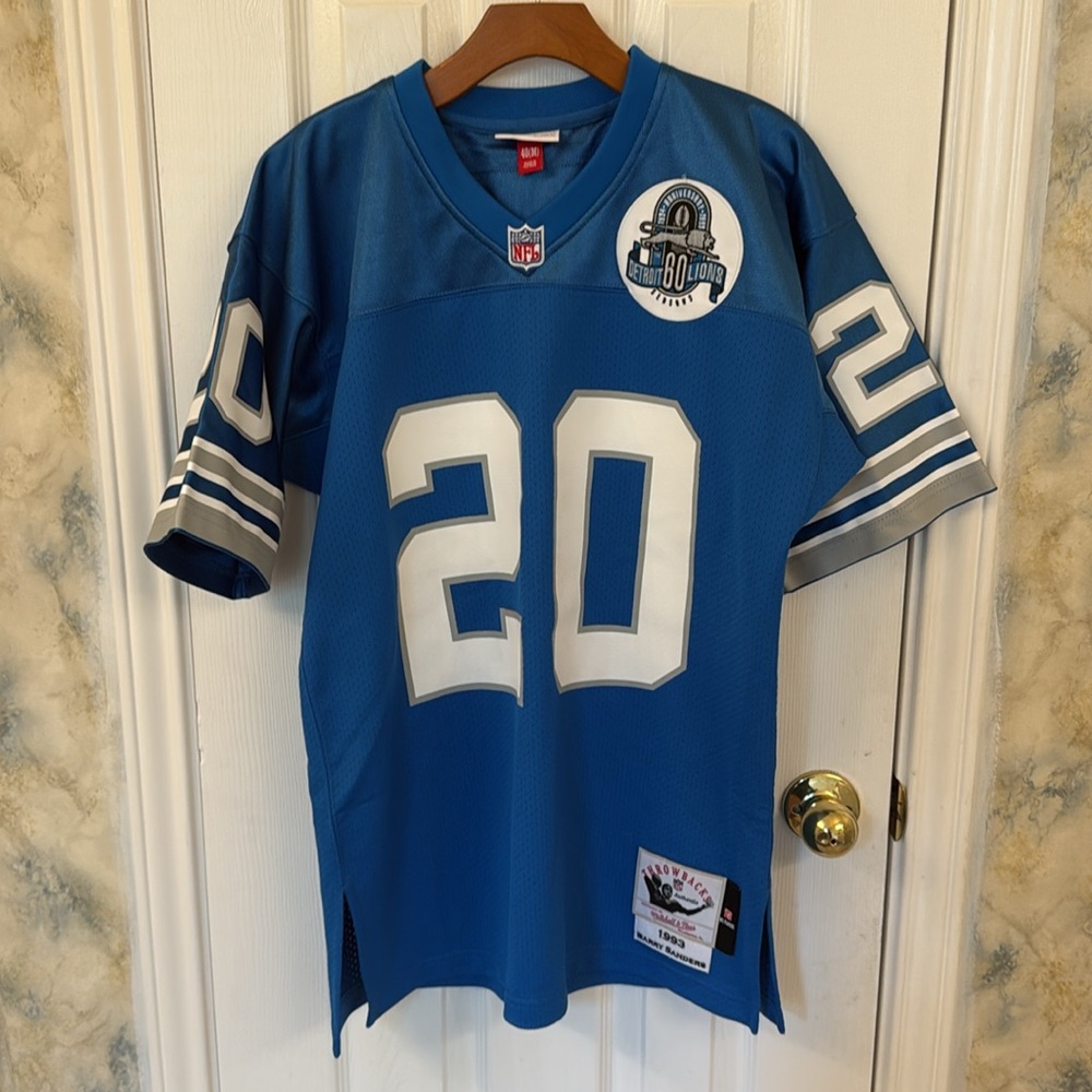 Barry Sanders, limited edition Mitchell and Ness 60th anniversary Lions jersey - Picture 6 of 12